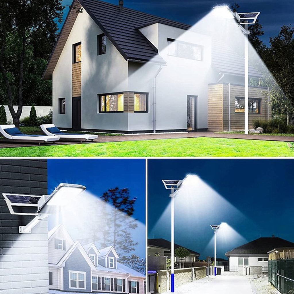 Lámpara solar de alta potencia, sensor crepuscular, control remoto, Vögler Professional 1200W